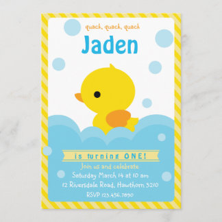 Invitation en caoutchouc de canard/invitation de