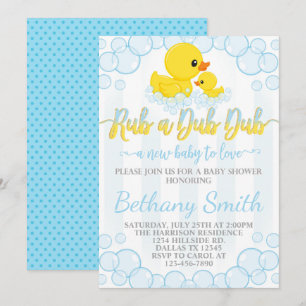 Invitation en caoutchouc d'invitation de baby