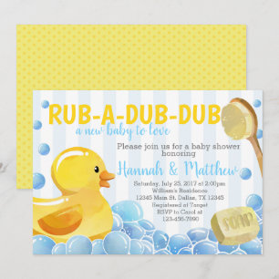 Invitation en caoutchouc d'invitation de baby