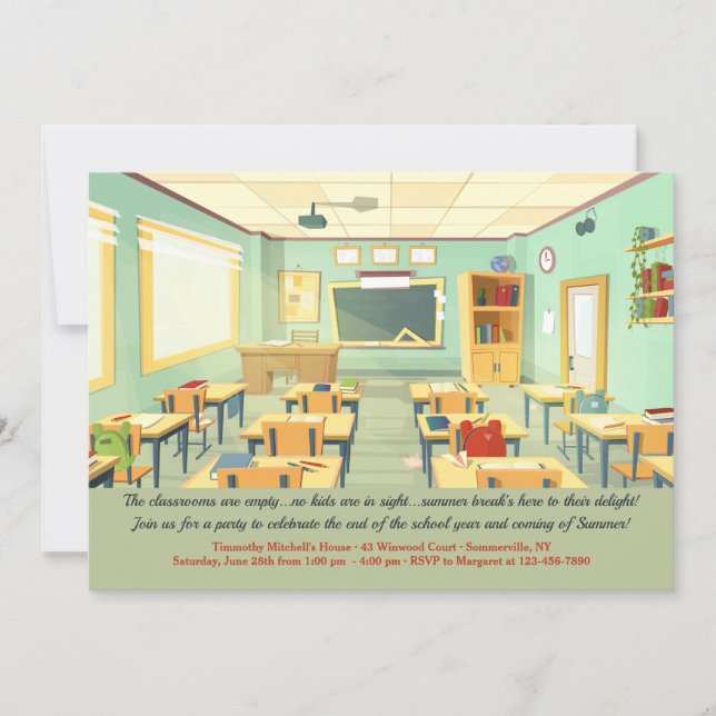 Invitation en classe vide (Devant)