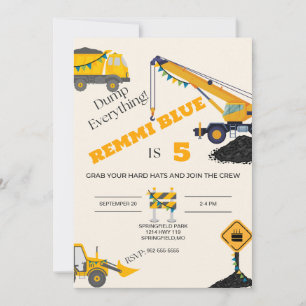 Invitation En construction ! Anniversaire