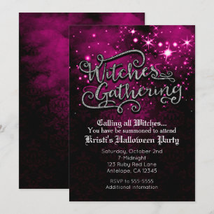 Invitation en damas rose et noir pour le rassemble