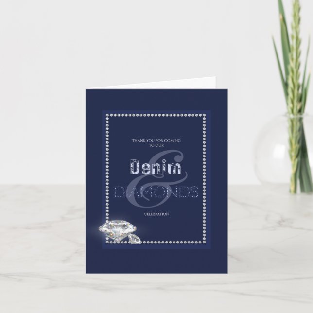 Invitation en denim et diamants (Devant)