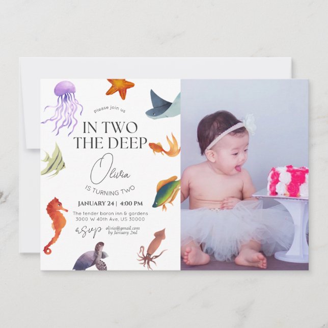 Invitation En deux, 2e anniversaire profond sous l'eau (Devant)