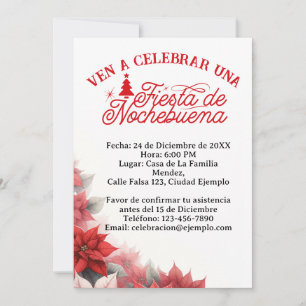 Invitation en Espagnol Fiesta de Nochebuena
