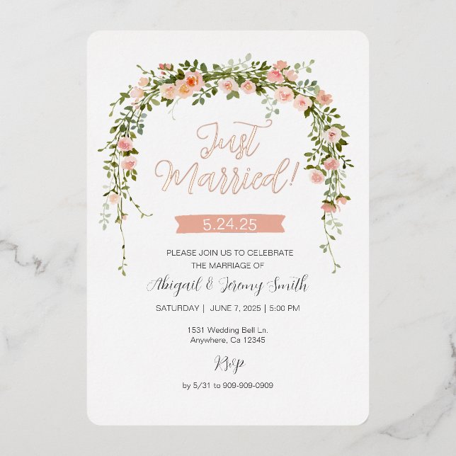 Invitation en feuille d'aluminium (Recto)