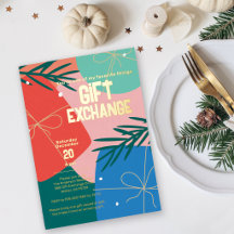 Invitation en feuille d'or pour la fête de Noël d'