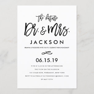 Invitation en lettres de partie de fiançailles de
