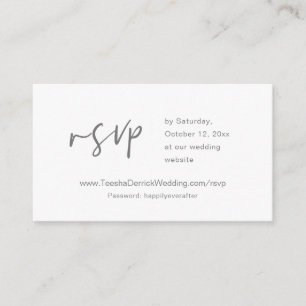 Invitation en ligne RSVP, carte de site Mariage