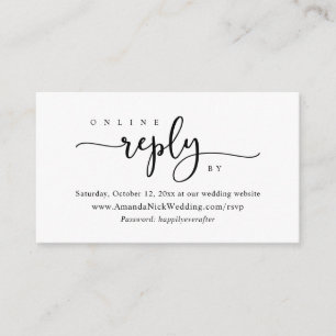 Invitation en ligne RSVP, carte de site Mariage