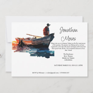 Invitation En mémoire d'un être cher disparu. Modifiable