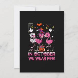 Invitation En Octobre Nous Portons Flamant rose Rose Hallowee