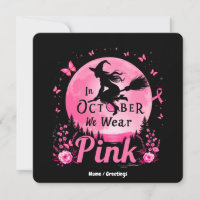En Octobre Nous Portons Rose Sorcière Cancer du Se