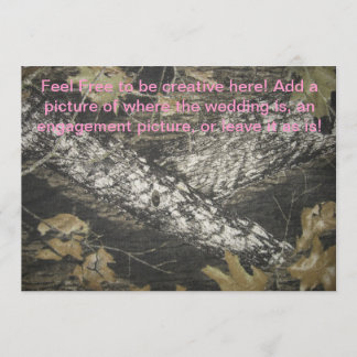 Invitation en rose et en camo