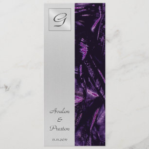 Invitation en soie pourpre de programme de mariage