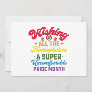 Invitation En souhaitant aux homophobes un super mois de la f