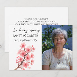 Invitation En souvenir affectueux Fleur de cerisier Floral Fu