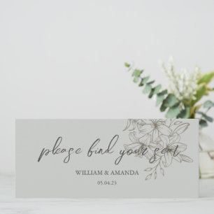 Invitation En-tête du plan de salle GreyGarden Delights Grey
