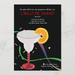 Invitation en verre de partie de margarita
