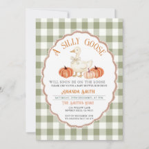 en vichy Green Fall Silly Goose Baby shower