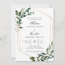 Invitation encadrée Florale