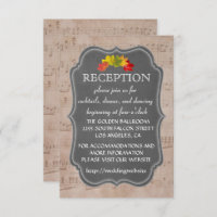 Encart de réception de feuille de musique de pays 