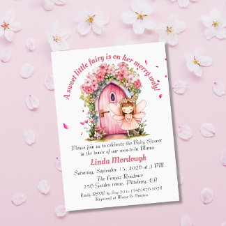 Invitation Enchantante Petite Fée Baby shower