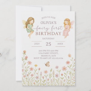 Invitation Enchanted Fairy First Birthday