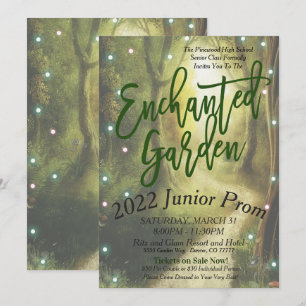 Invitation Enchanted Garden Prom Dance