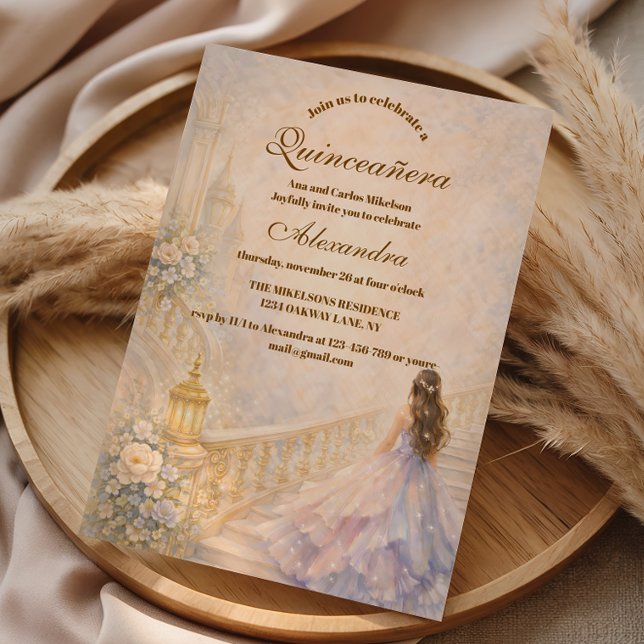 Invitation Enchanted Palace Fairytale Quinceañera (Créateur téléchargé)