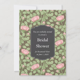 Invitation Enchanted Rose Garden Mariage Brown Evénement Invi