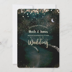 Invitation Enchanted Starry Lune étoilée dans le Mariage de n