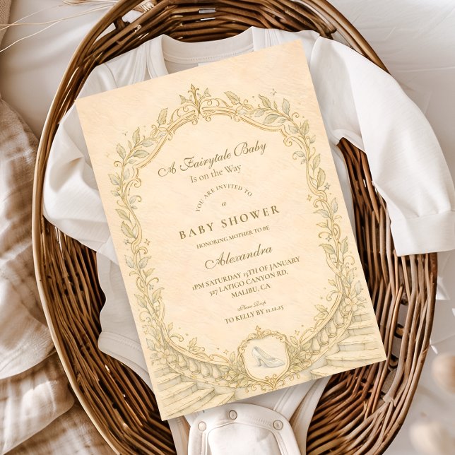 Invitation Enchanted Storybook Baby Shower (Créateur téléchargé)