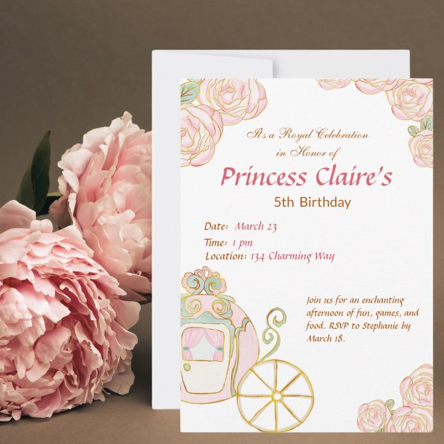 Invitation Enchantée de Princesse pour Anniversair (Créateur téléchargé)