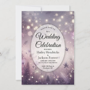 Invitation Enchantement Étoilé en Fleur Mariage