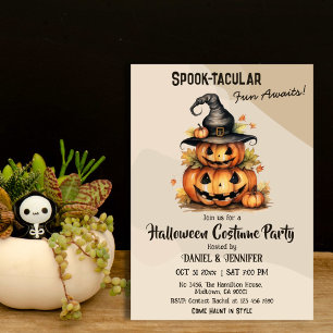Invitation Enchanter Citrouille sorcière Casquette mignon Hal