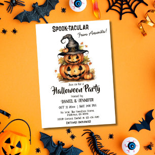 Invitation Enchanter Citrouille sorcière Casquette mignon Hal