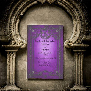 Invitation Enchanter Gothique Violet