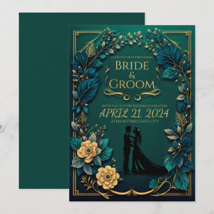 Invitation Enchanter l'amour : Emerald Green et Gold