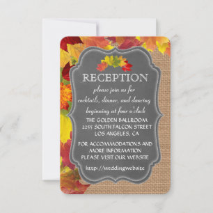 Invitation Enclos de réception de mariage en toile de jute de