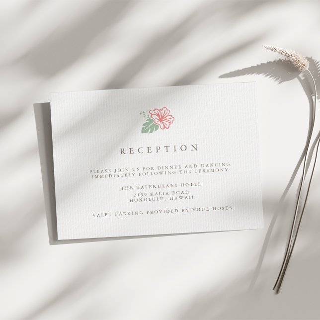 Invitation Enclos de réception de mariage Island Hibiscus (Créateur téléchargé)