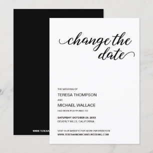 Invitation Encore élégant : report Mariage personnalisé