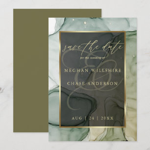 Invitation Encre Abstraite Liquide Étonnante et riche Terre v