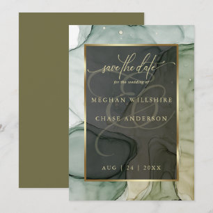 Invitation Encre Abstraite Liquide Étonnante et riche Terre v