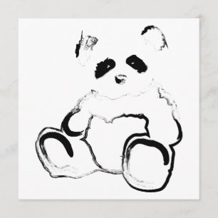 Invitation encre de panda