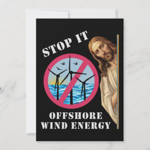 Invitation Énergie éolienne offshore Arrêtez Jésus