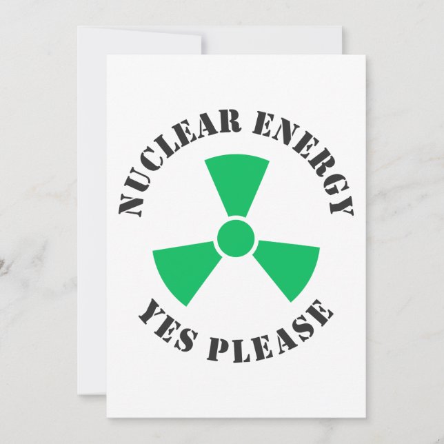 Invitation Énergie nucléaire, oui, s'il vous plaît, énergie n (Devant)