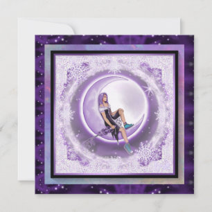 Invitation Enfant de lune violette