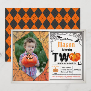 Invitation Enfant d'Halloween 2e anniversaire photo