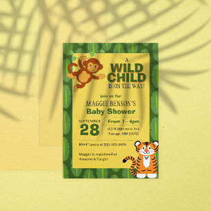 Invitation Enfant Sauvage Baby Shower Jungle